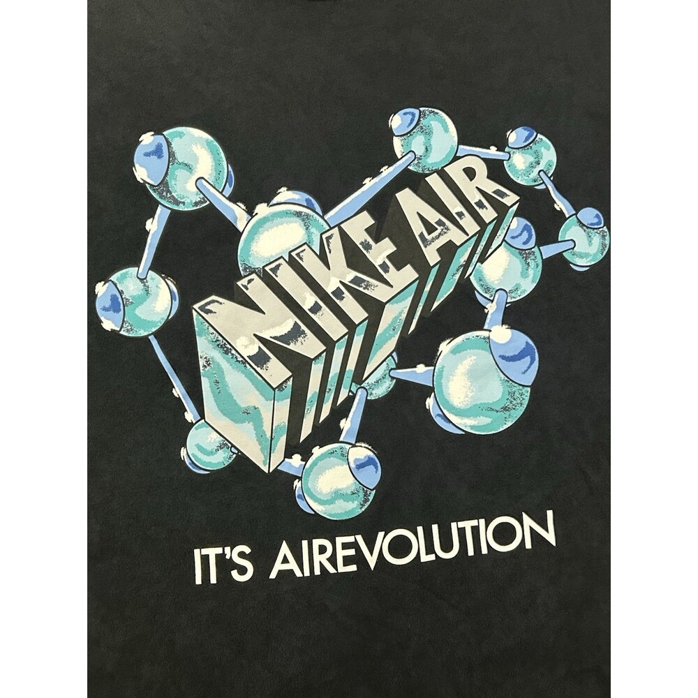 Nike Men’s Airevolution Max90 Graphic Shirt Black Large Tall LT Loose Fit Cotton - Picture 2 of 7